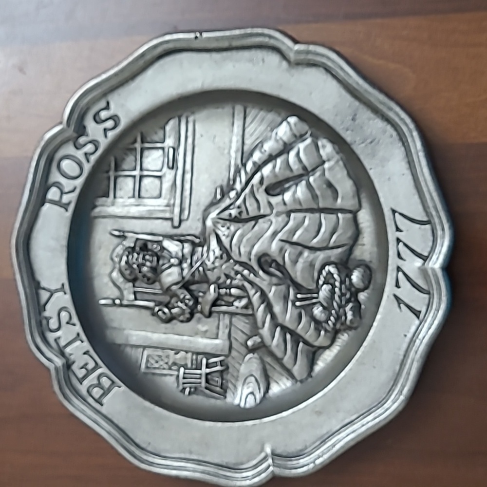 Betsy Ross 1777 decorative metal plate
